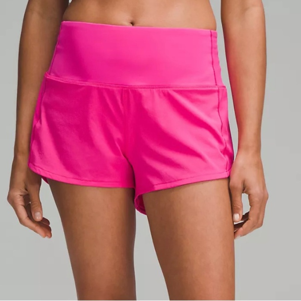 Lululemon Speed Up High-Rise Lined Short 2.5" sonic pink, new w tags